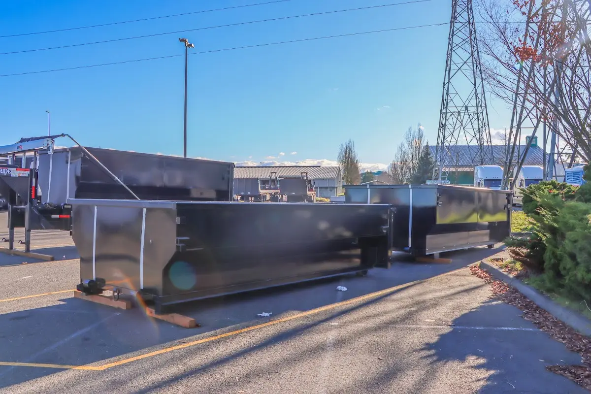 Roll-off dumpster ready for waste disposal at job site for Residential Dumpster Rental in Heath